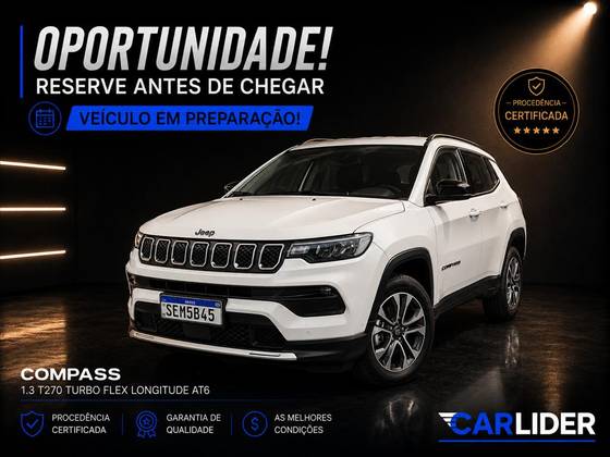 JEEP COMPASS 1.3 T270 TURBO FLEX LONGITUDE AT6 JEEP COMPASS 1.3 T270 TURBO FLEX LONGITUDE AT6